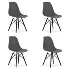 Kėdės OSAKA, tamsiai pilkos/juodos kojos, 4 vnt. - Beauty Kit