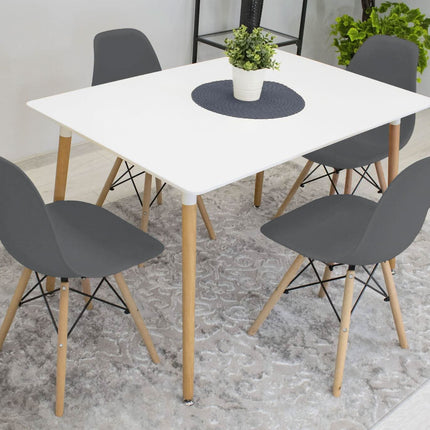 Kėdės OSAKA, tamsiai pilkos/natūralios kojos, 3 vnt. - Beauty Kit