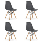 Kėdės OSAKA, tamsiai pilkos/natūralios kojos, 4 vnt. - Beauty Kit