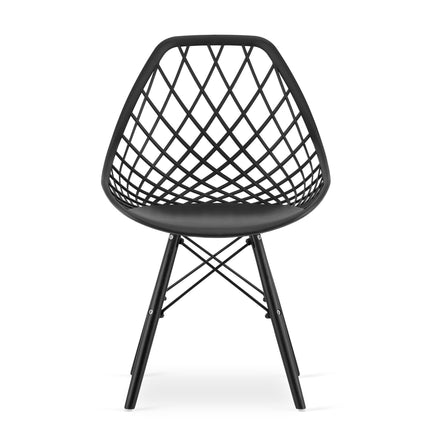 Kėdės SAKAI, juodos/juodos kojos, 3 vnt. - Beauty Kit