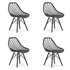 Kėdės SAKAI, juodos/juodos kojos, 4 vnt. - Beauty Kit