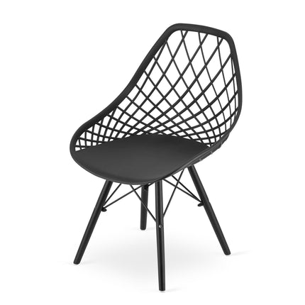 Kėdės SAKAI, juodos/juodos kojos, 4 vnt. - Beauty Kit