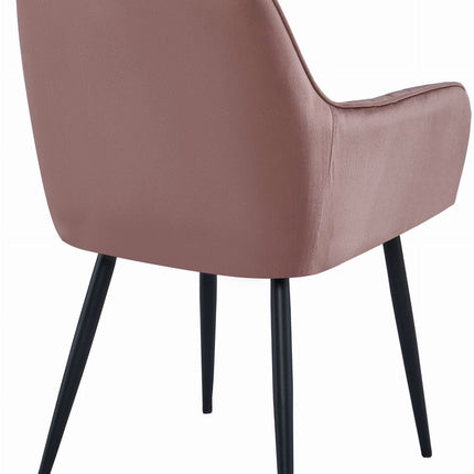 Kėdės SOLDEN, rožinis aksomas/juodos kojos, 2 vnt. - Beauty Kit