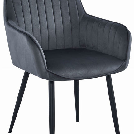 Kėdės SOLDEN, tamsiai pilkas aksomas/juodos kojos, 2 vnt. - Beauty Kit
