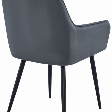 Kėdės SOLDEN, tamsiai pilkas aksomas/juodos kojos, 2 vnt. - Beauty Kit