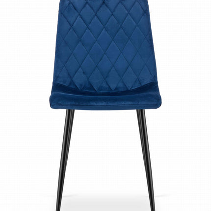 Kėdės TURIN, tamsiai mėlynas aksomas, 3 vnt. - Beauty Kit