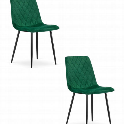Kėdės TURIN, tamsiai žalias aksomas, 2 vnt. - Beauty Kit