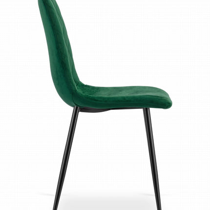 Kėdės TURIN, tamsiai žalias aksomas, 2 vnt. - Beauty Kit