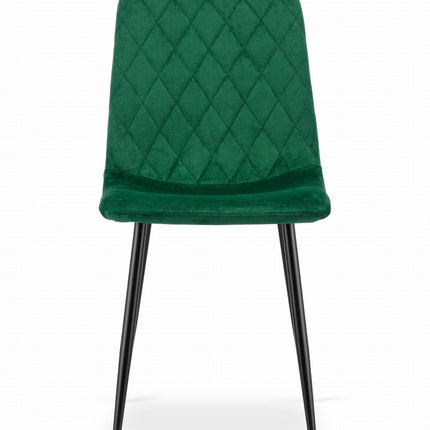 Kėdės TURIN, tamsiai žalias aksomas, 4 vnt. - Beauty Kit