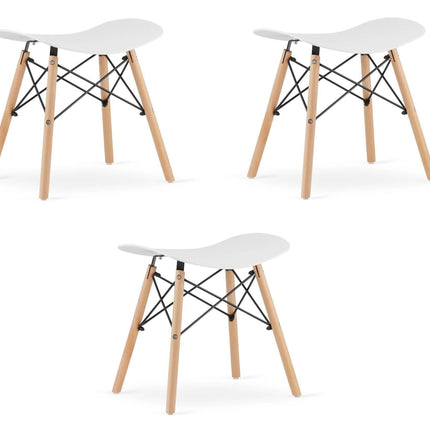 Kėdutės CORFU, balta, 3 vnt. - Beauty Kit