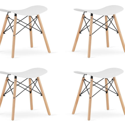 Kėdutės CORFU, balta, 4 vnt. - Beauty Kit