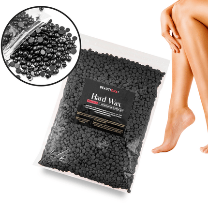 Kietasis depiliacijos vaškas granulėmis BLACK, 1000 g - Beauty Kit
