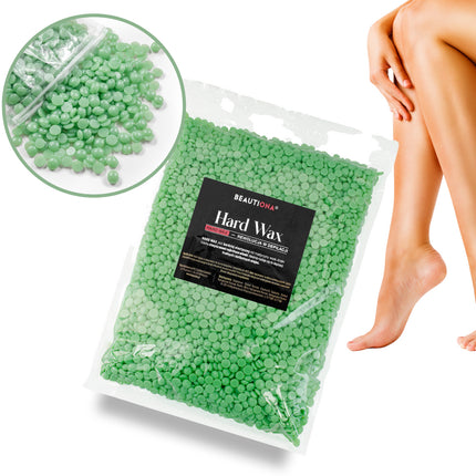 Kietasis depiliacijos vaškas granulėmis GREEN, 1000 g, BEAUTYLAB