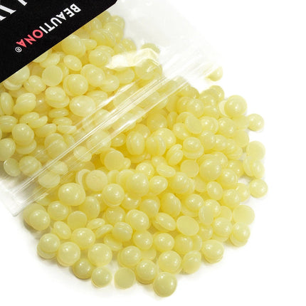 Kietasis depiliacijos vaškas granulėmis YELLOW, 100 g, paketas su geltonais vaškais