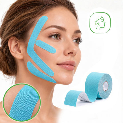 Кинезио тейп HABYS FACE 5 см × 5 м, синий - фото 6