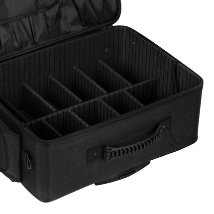 Kirpėjo lagaminas ant ratukų, juodas - Beauty Kit