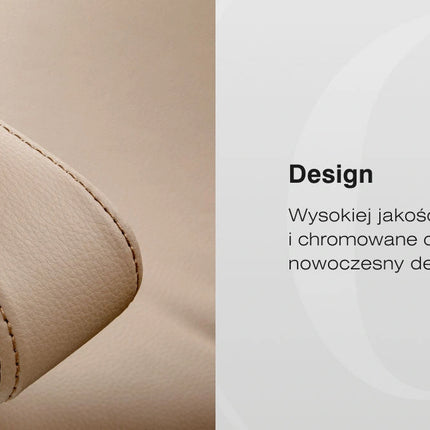 Kirpyklos kėdė hidraulinė OMEGA Astra Plus, smėlinė – detalės