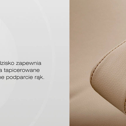Kirpyklos kėdė hidraulinė OMEGA Astra, smėlio spalvos – kitas vaizdas