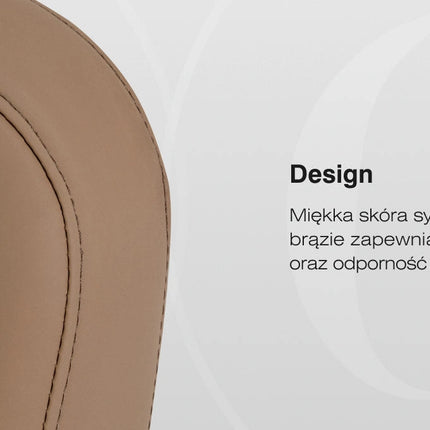 Kirpyklos kėdė hidraulinė OMEGA Aurora, šviesiai ruda – detalės