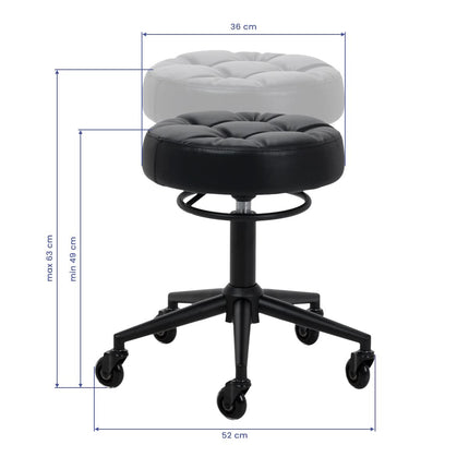 GABBIANO D054 Hairdressing Stool, Black with Black Base - photo 6