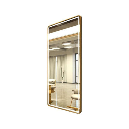 Kirpyklos veidrodis su auksiniu rėmu ir LED apšvietimu, 170x70 STD - Beauty Kit