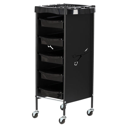 Kirpyklos vežimėlis L-160, juodas - Beauty Kit