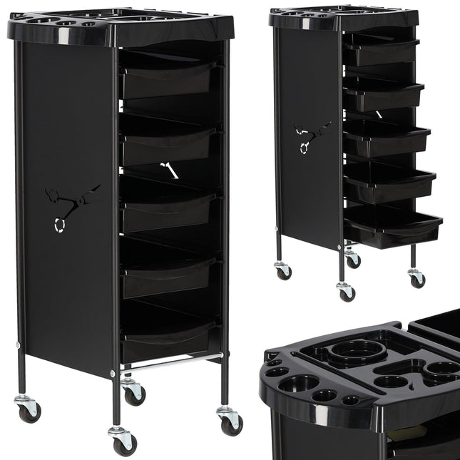 Kirpyklos vežimėlis L-160, juodas - Beauty Kit