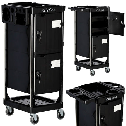 Kirpyklos vežimėlis X10, juodas - Beauty Kit