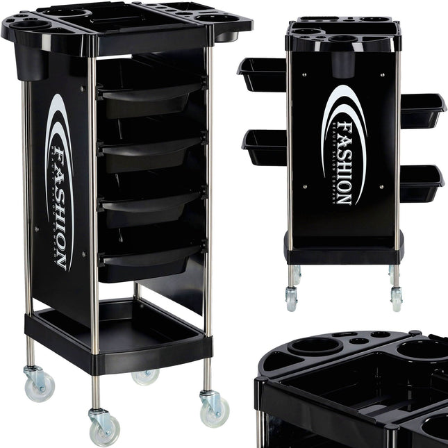 Kirpyklos vežimėlis X11-B, juodas - Beauty Kit