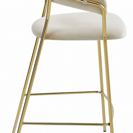 Kliento kėdės BADIA, smėlio spalvos aksomas, 2 vnt. - Beauty Kit