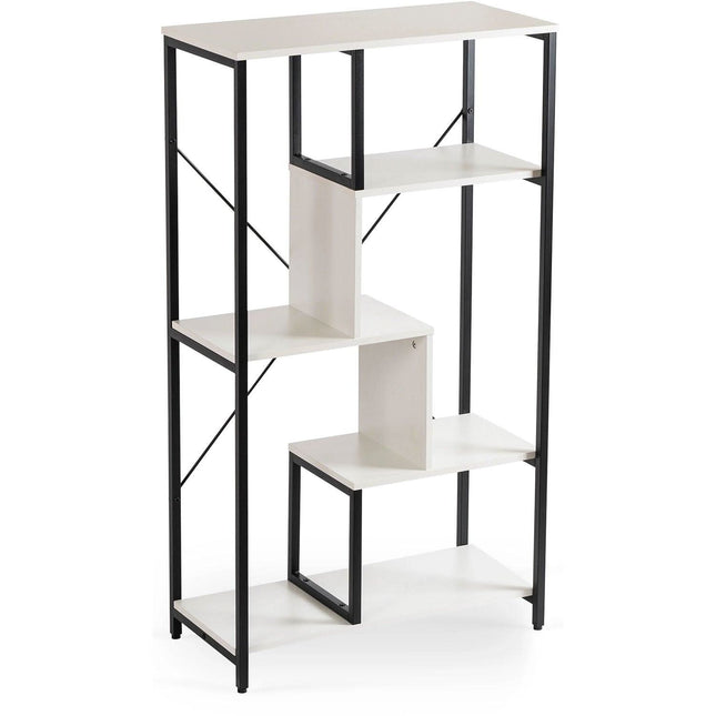 Knygų lentyna TIM, balta/juoda - Beauty Kit