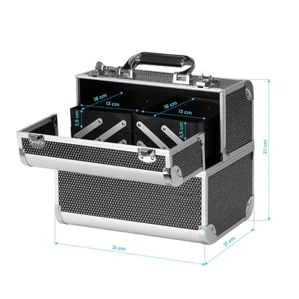 Kosmetikos lagaminas 44, juodas - Beauty Kit