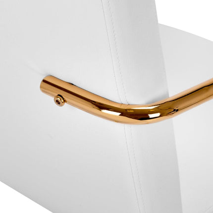 Kosmetinė kėdė QS-OF211G aukso kreminės - pilkos spalvos - Beauty Kit