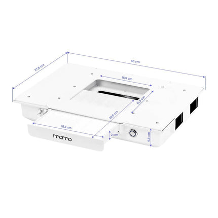 Kosmetinis stalas MOMO 04-BL su dulkių surinkėju - Beauty Kit