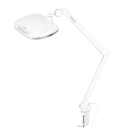 LED magnifying lamp ELEGANTE 6030 with clamp, white - close-up