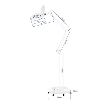 LED magnifying lamp ELEGANTE 6031 3D with stand, white - photo 10