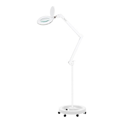 LED magnifying lamp ELEGANTE 6031 3D with stand, white