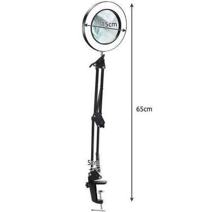 Kosmetologinė lempa su didinamuoju stiklu Izoxis, juoda - Beauty Kit