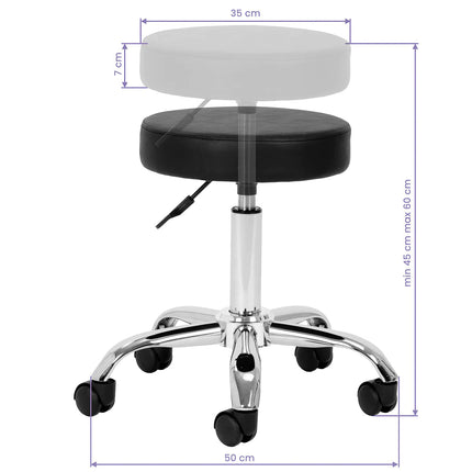 BeautyKit kosmetologinė kėdė AM-310 – ergonomiški baldai lengvai priežiūrai ir patogiam darbui pilnu etatu