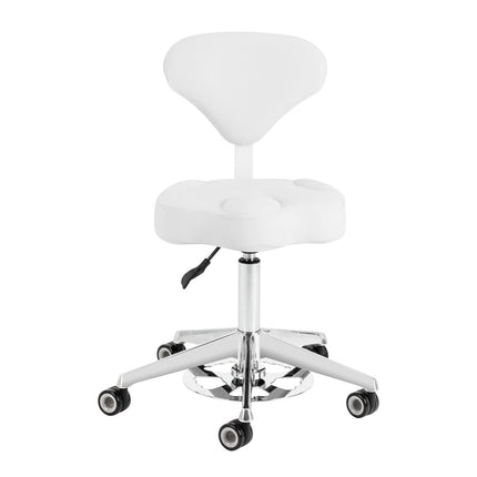 AZZURRO 156-F BUMP-UP Beauty Technician Stool, White - close-up