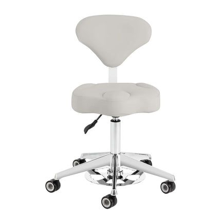 Kosmetologinė meistro kėdė AZZURRO 156-F BUMP-UP, pilka - iš arti