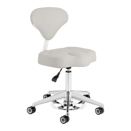 Kosmetologinė meistro kėdė AZZURRO 156-F BUMP-UP, pilka