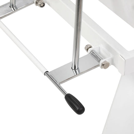 Kosmetologinė pedikiūro kėdė hidraulinė SILLON 210 su supimo mechanizmu ir dalinama pakoja, balta – nuotrauka 14