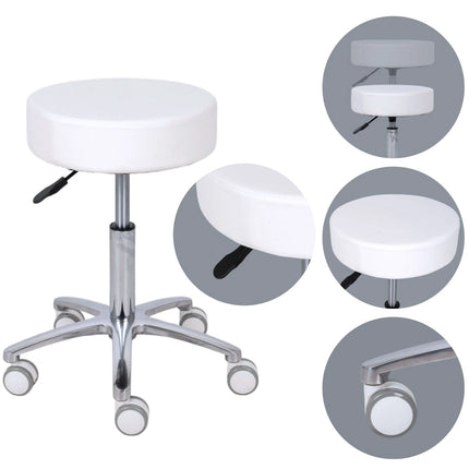 Kosmetologinė taburetė HABYS MOBI Comfy Base k501, balta
