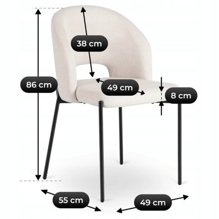 BROS kėdė, kreminės spalvos