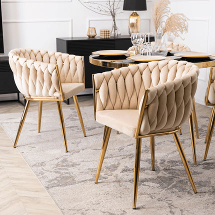 Стул CAPI Cream Velvet, кремовый велюр