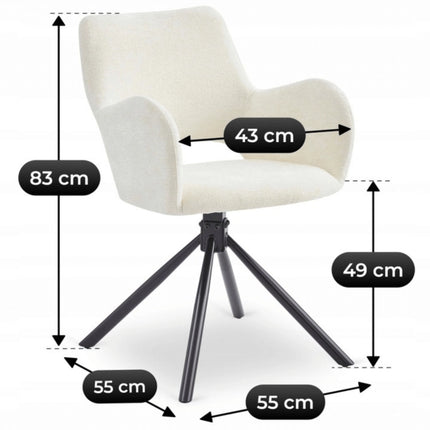 Стул Luisa Elite - серый велюр, деревянное основание