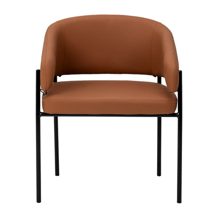4RICO NOVO Waiting Room Chair with Armrests, Brown Eco Leather - another view