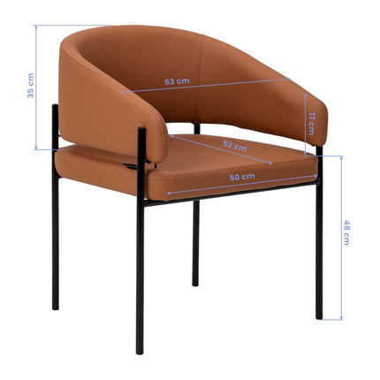 4RICO NOVO Waiting Room Chair with Armrests, Brown Eco Leather - photo 8
