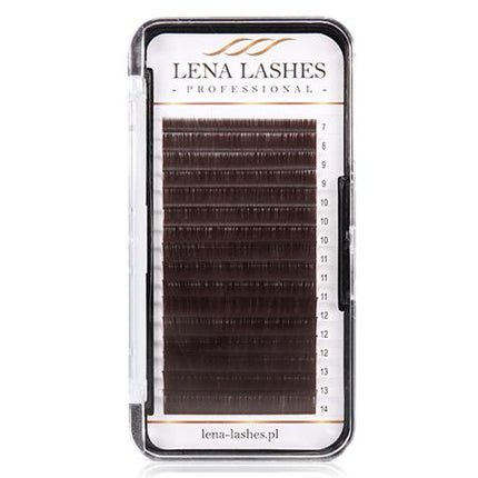LENA LASHES Professional Volume D 0.07 MIX blakstienos, rudos